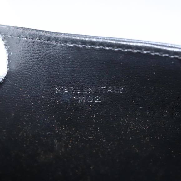 CELINE Chain Shoulder Bag Leather Black Gold Auth 107711 - Picture 12 of 16